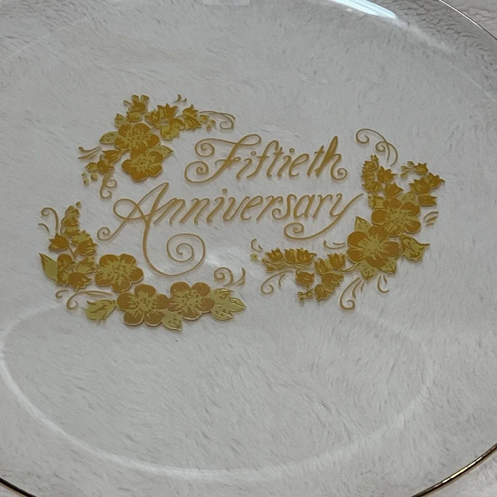 Vtg Viking Brand 50th‎ Anniversary Gold Trimmed Collectors Plate Art Deco 12